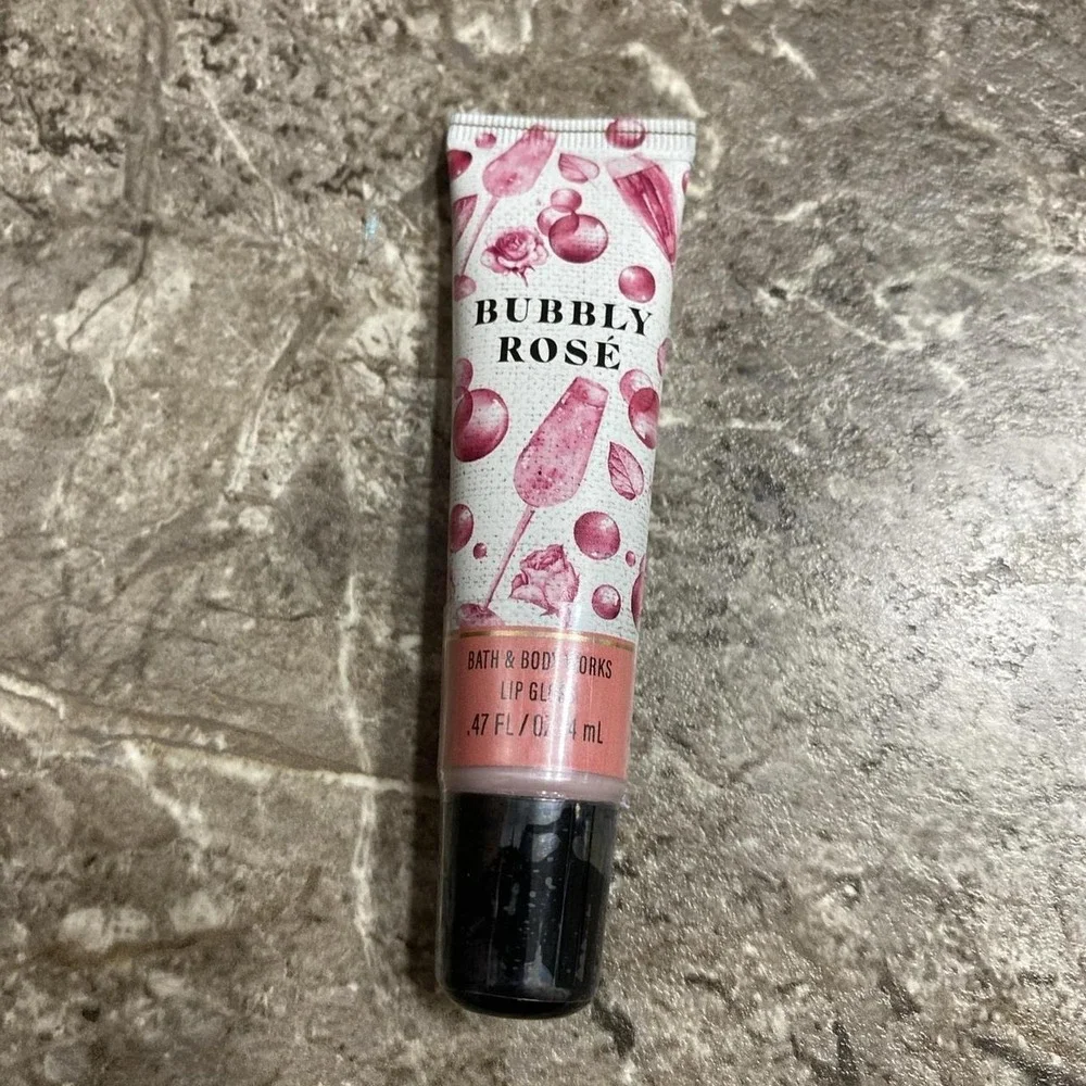 Bubbly Rose Lip Gloss Bath And Body Works .47 oz New Sealed